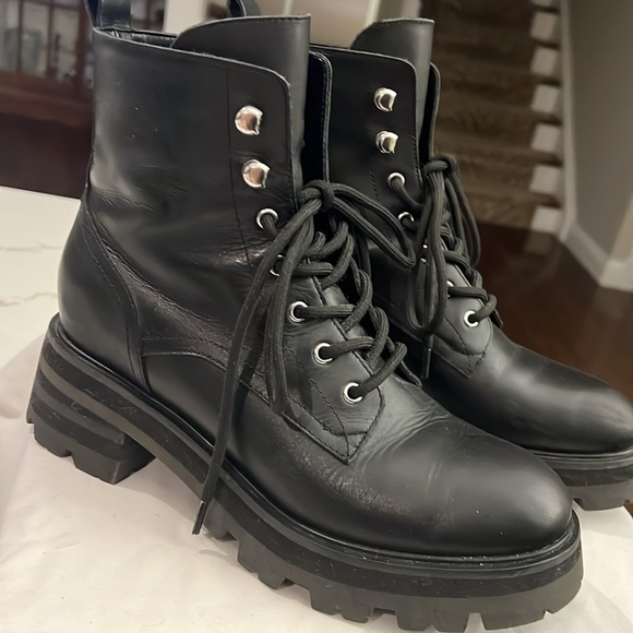 MARC FISHER LTD LACE UP COMBAT BOOTS SIZE 8 - Picture 2 of 9